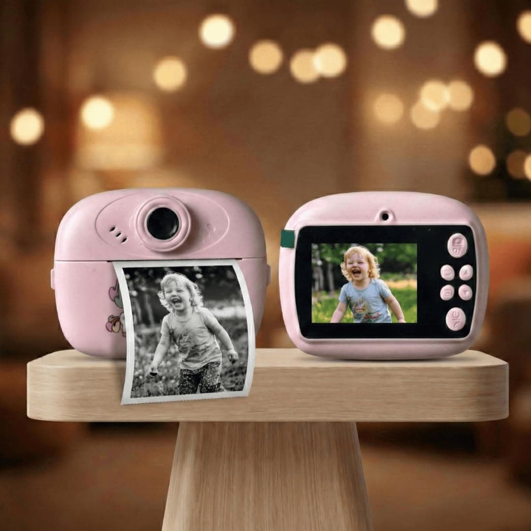 Instant Print Camera for Kids with 1080P HD Video, 48MP Dual Selfie Lens, Bluetooth & App Control, Digital Photo Printer for Boys & Girls, with Games